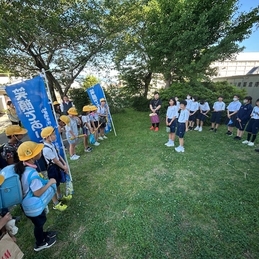 中島中校区３校（堀津小・中島小・中島中）合同あいさつ運動
