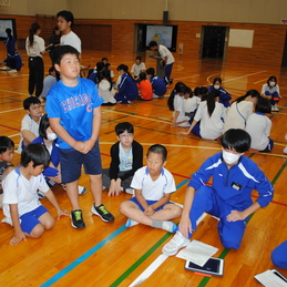運動会に向けた結団式（全校）