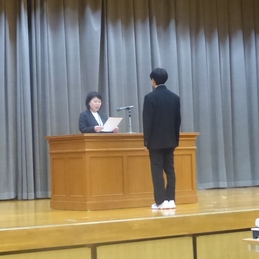 学園総会、人権推進校の委嘱式（全校）