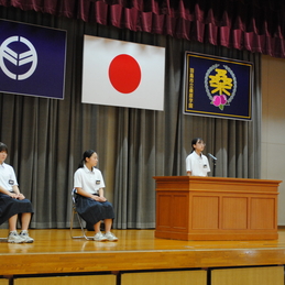 下期学園生会立ち合い演説会（全校）