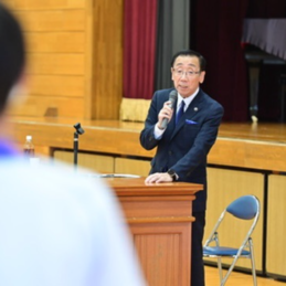 羽島市長による防災講話（全校）