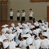 運動会を明日に控えて集会を開催