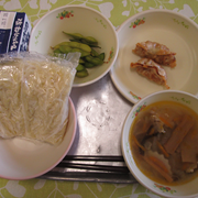 今日の給食を紹介します。