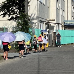 小中合同あいさつ運動