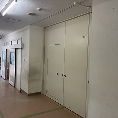 防火シャッター体験・避難訓練