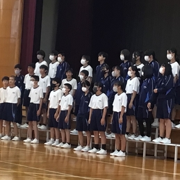 7/18 2年生　前期・前半まとめの学年集会